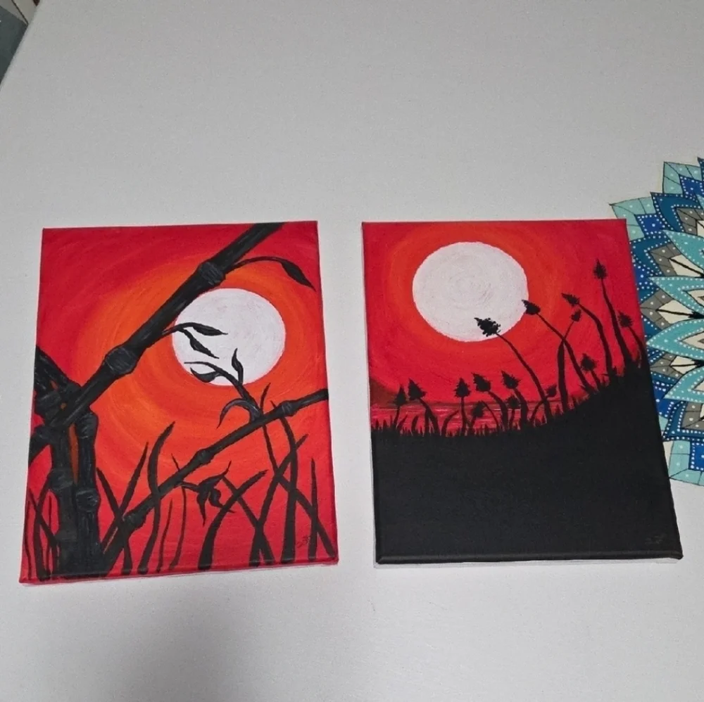 Bamboo Sunset🎨 - Original Artwork